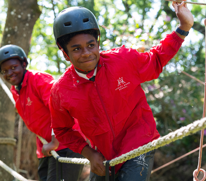 Children learning outdoors